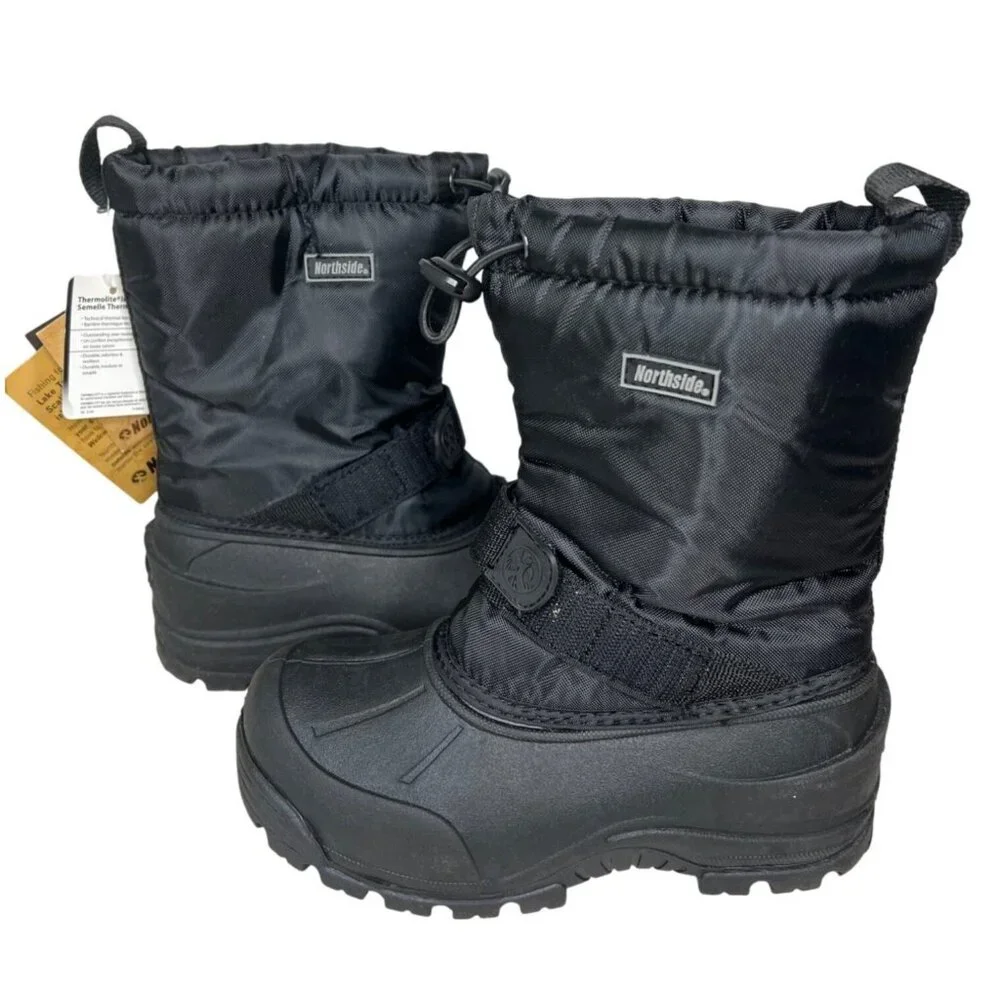 Northside Kids Black Insulated Winter Boots With Thermolite Insulation Size 1
